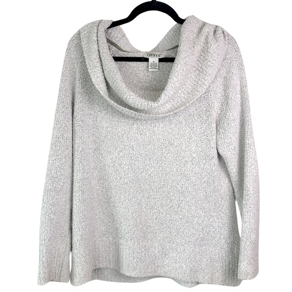 Orvis Gray Cowl Neck Sweater | Size Medium - Picture 1 of 15